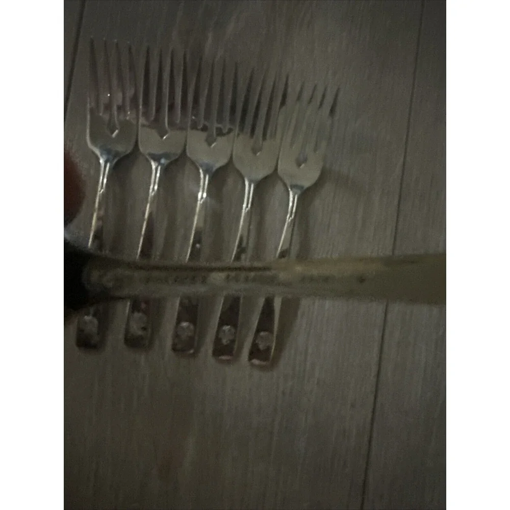 6 PCs Oneida USA Stainless Silverware‎ OHS293 Salad Forks